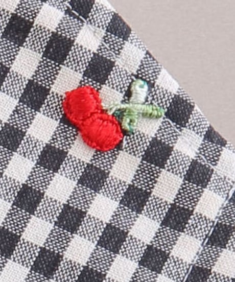 オーガニックコットンワンポイント刺繍付きマスク