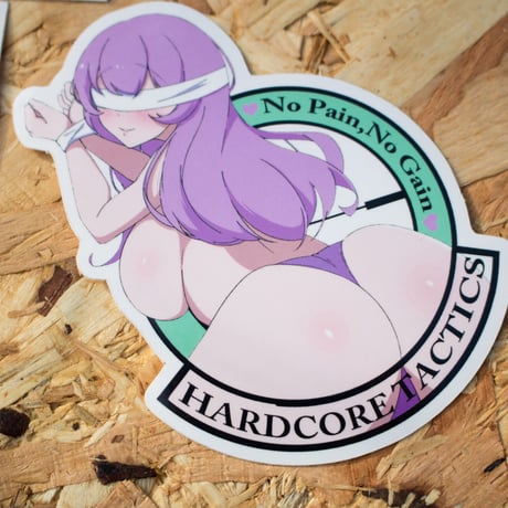 "No pain,No gain" Cheshire PVC ステッカー