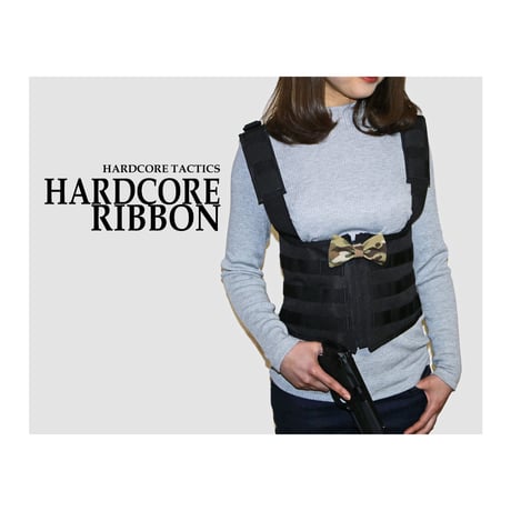 HARDCORE RIBBON(BOW)Velcro Patches  ノラver.