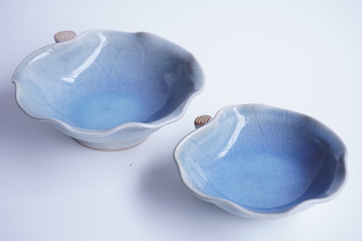 No4-23 青萩蓮小鉢(納冨 尚子） | 鳥雲窯