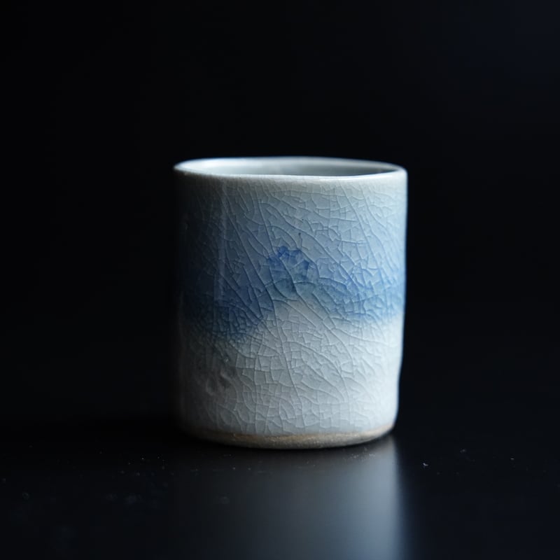 No12 納冨 晋 青萩印文ぐい吞 ※木箱付 | 鳥雲窯