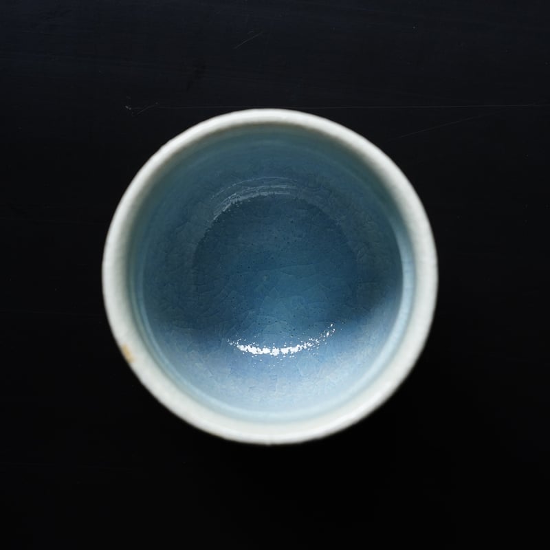 No3 納冨 晋 青萩一服碗 ※木箱付 | 鳥雲窯