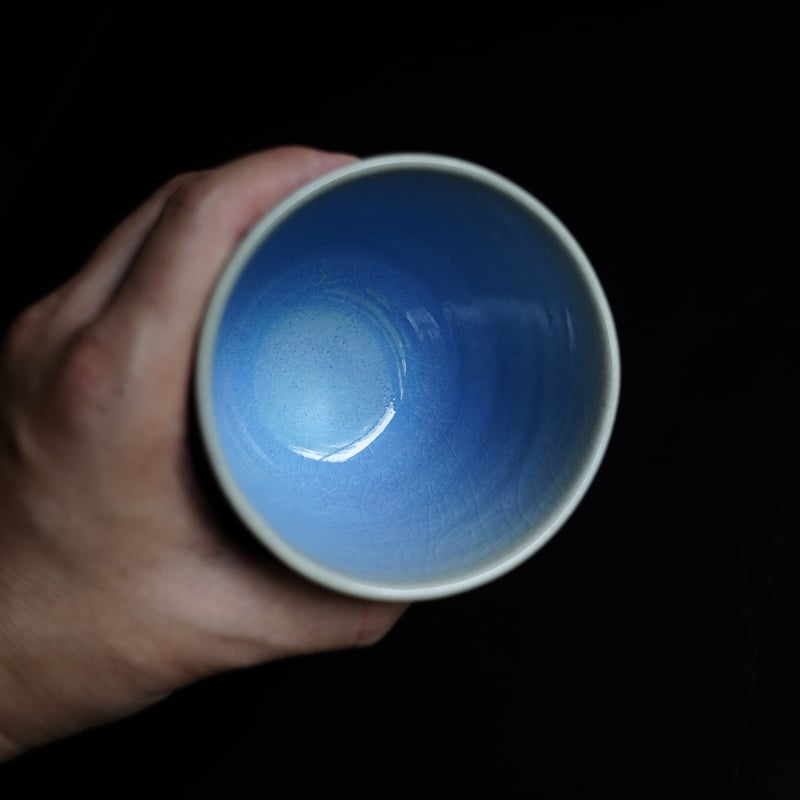 No7 納冨 晋 青萩彩色カップ | 鳥雲窯
