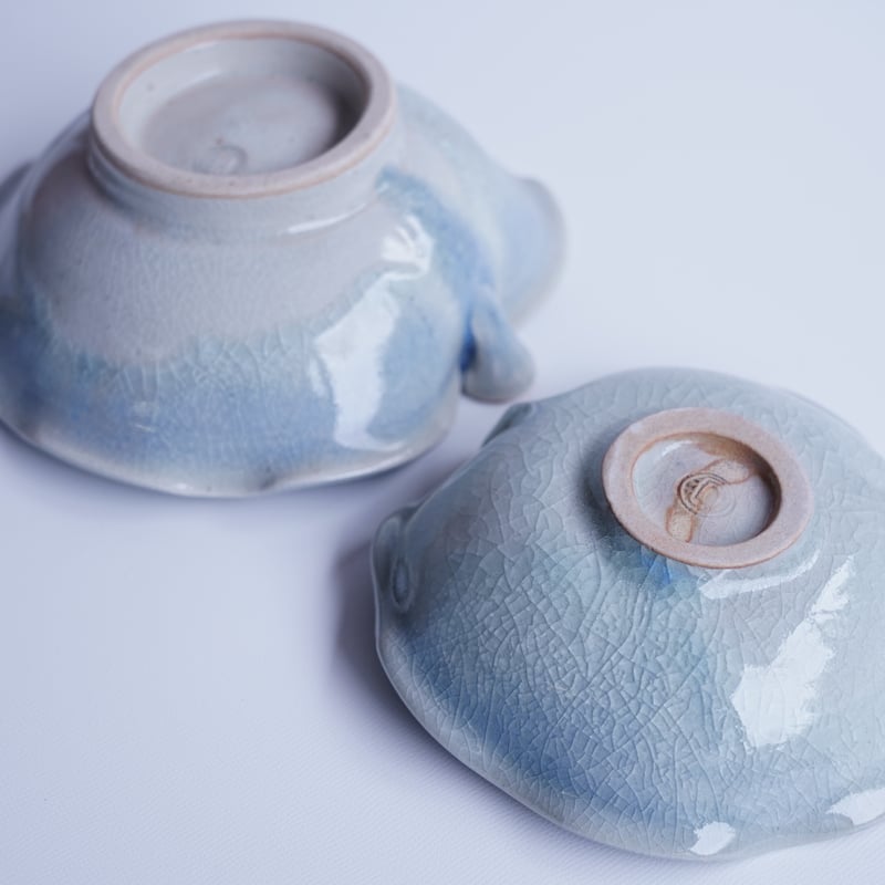 糸巻き　青べり　中鉢 和食器】中鉢 中皿 食器 まとめ売り セット売り 青 茶 大鉢 芝