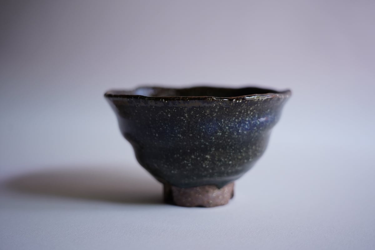 No2.7 納冨 晋 青萩ゆらぎ飯茶碗(小) | 鳥雲窯