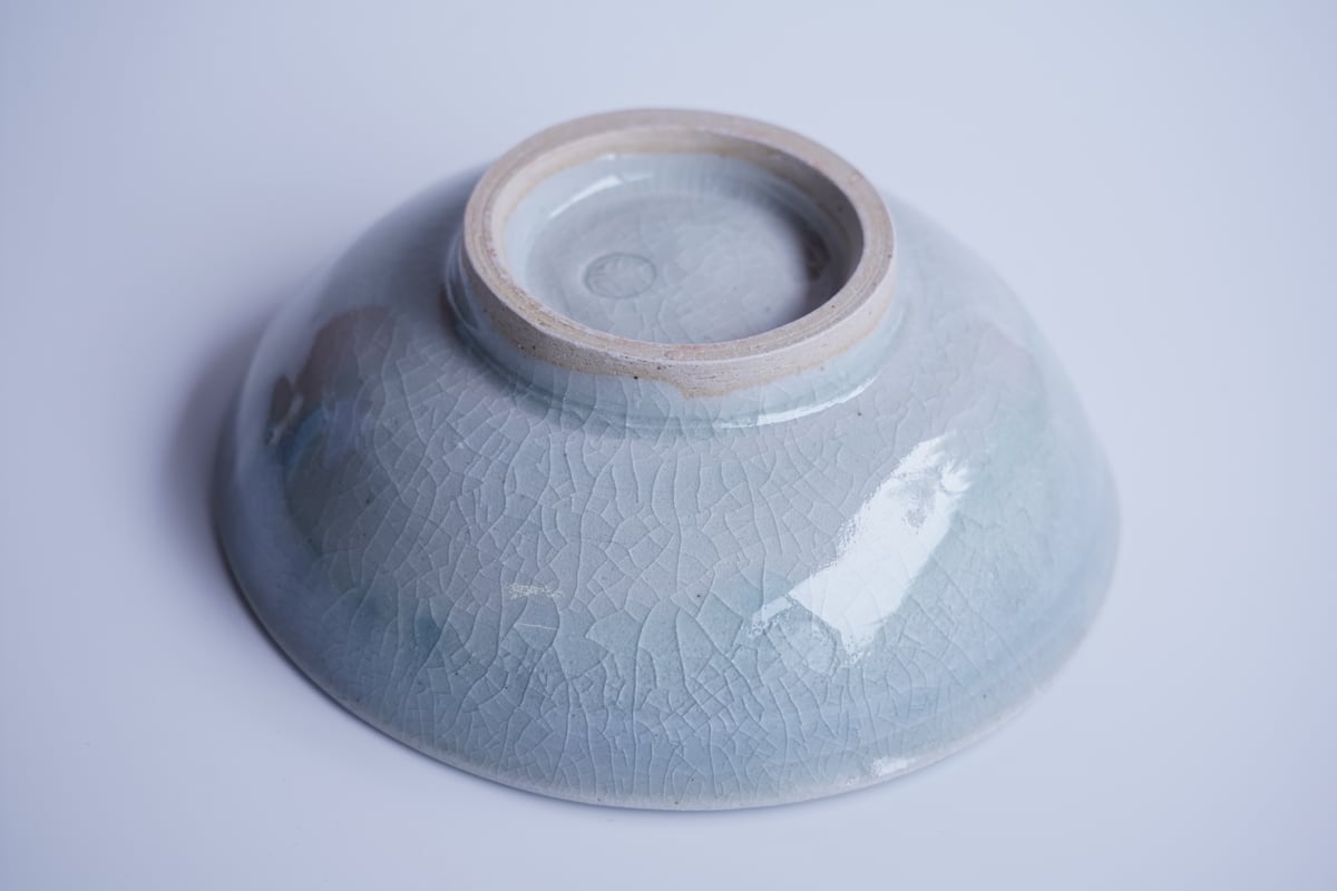 No4-4 青萩木ノ葉鉢 納冨 晋 | 鳥雲窯