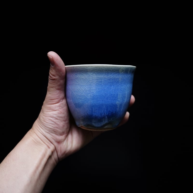 No7 納冨 晋 青萩彩色カップ | 鳥雲窯