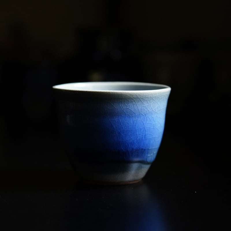 No7 納冨 晋 青萩彩色カップ | 鳥雲窯