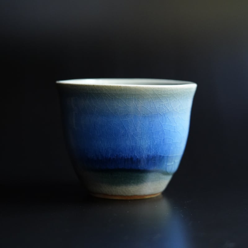 No7 納冨 晋 青萩彩色カップ | 鳥雲窯