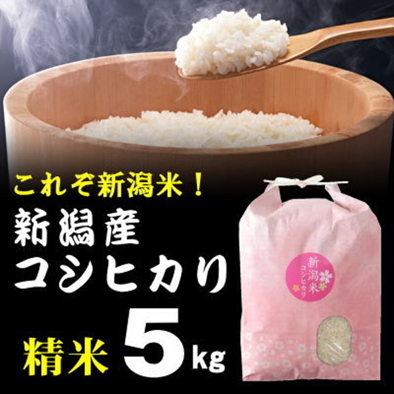 精米】新潟産コシヒカリ 白米 5kg これぞ新潟米！リピーター続出