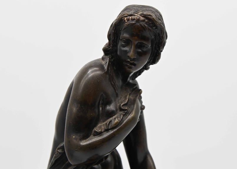 アンティーク アールヌーボー ブロンズ像 (1872-1960) 女性像