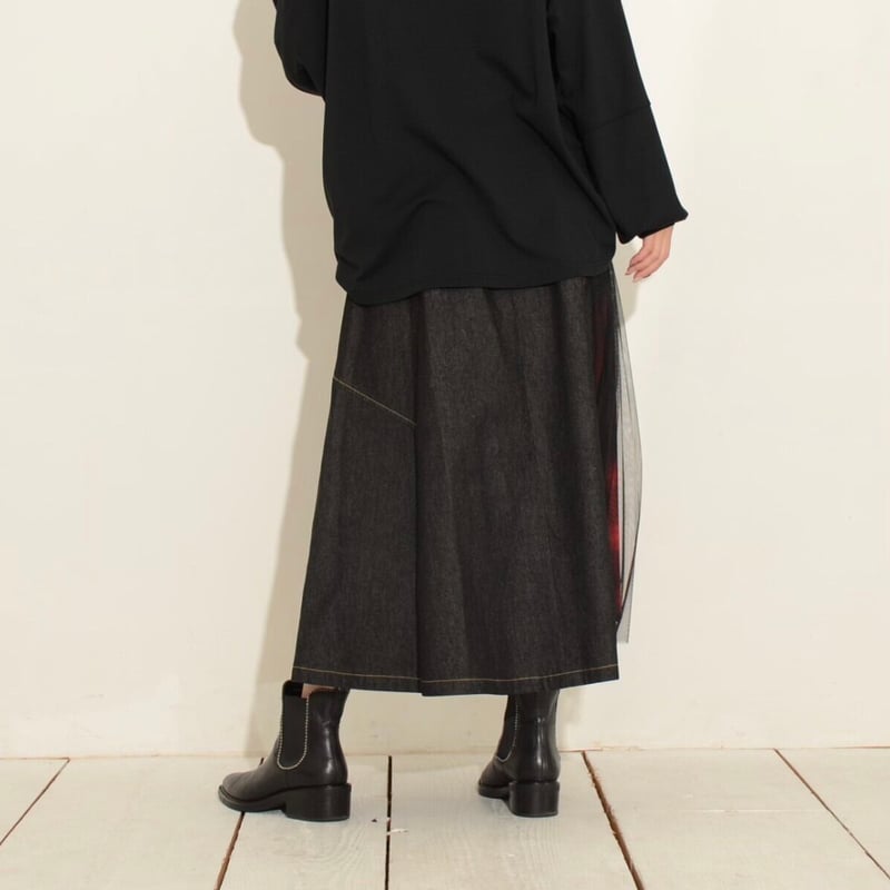 Praia デニム切替えデザインスカート | selectshop-LUZ STORE 