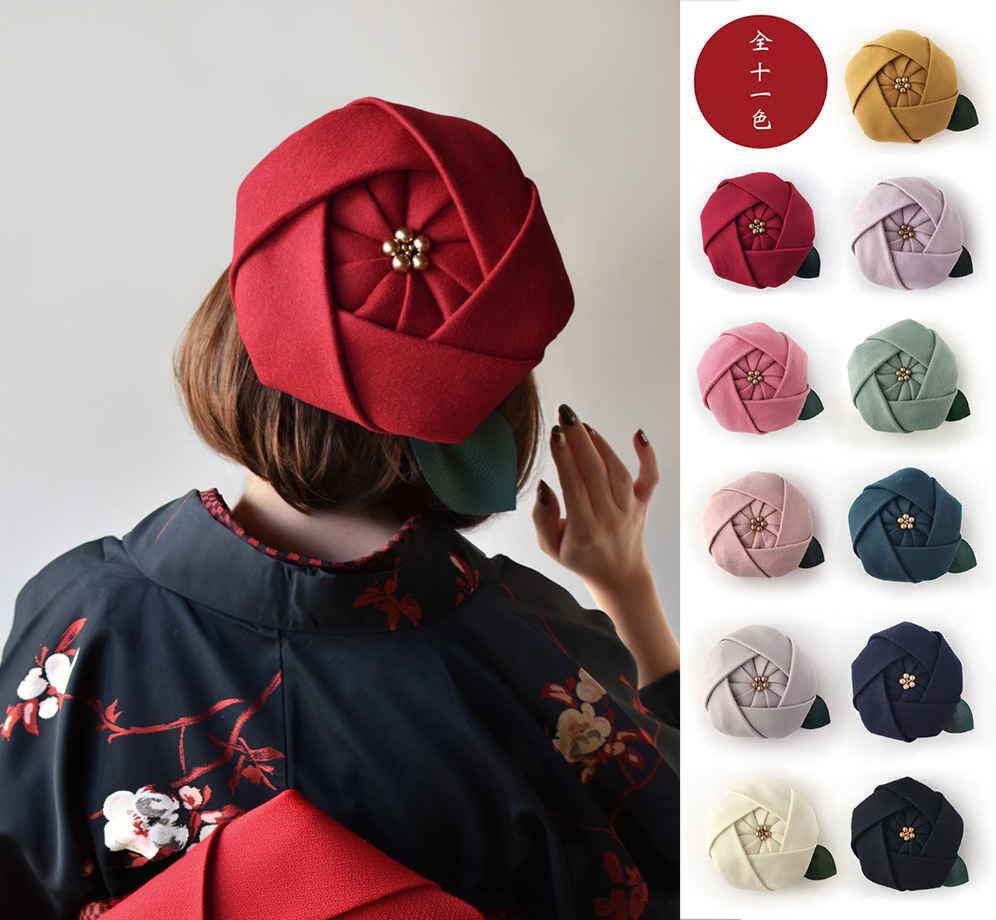 受注生産】椿のミニベレー帽 （10月末納品） | あそ美や