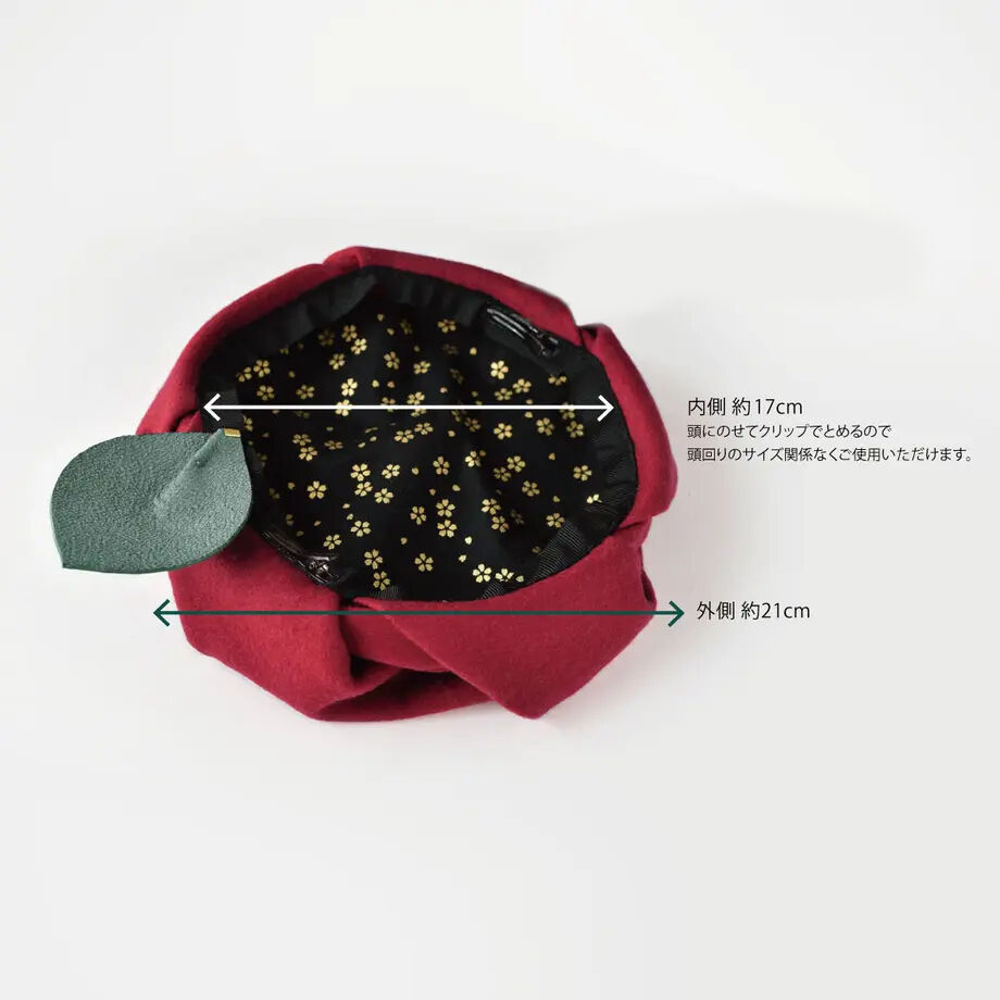 あそ美や　椿のミニベレー帽 受注生産】椿のミニベレー帽 （9月末納品） | あそ美や