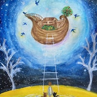 水彩画No.15「宇宙編part2」 | Himeno akira Web Store