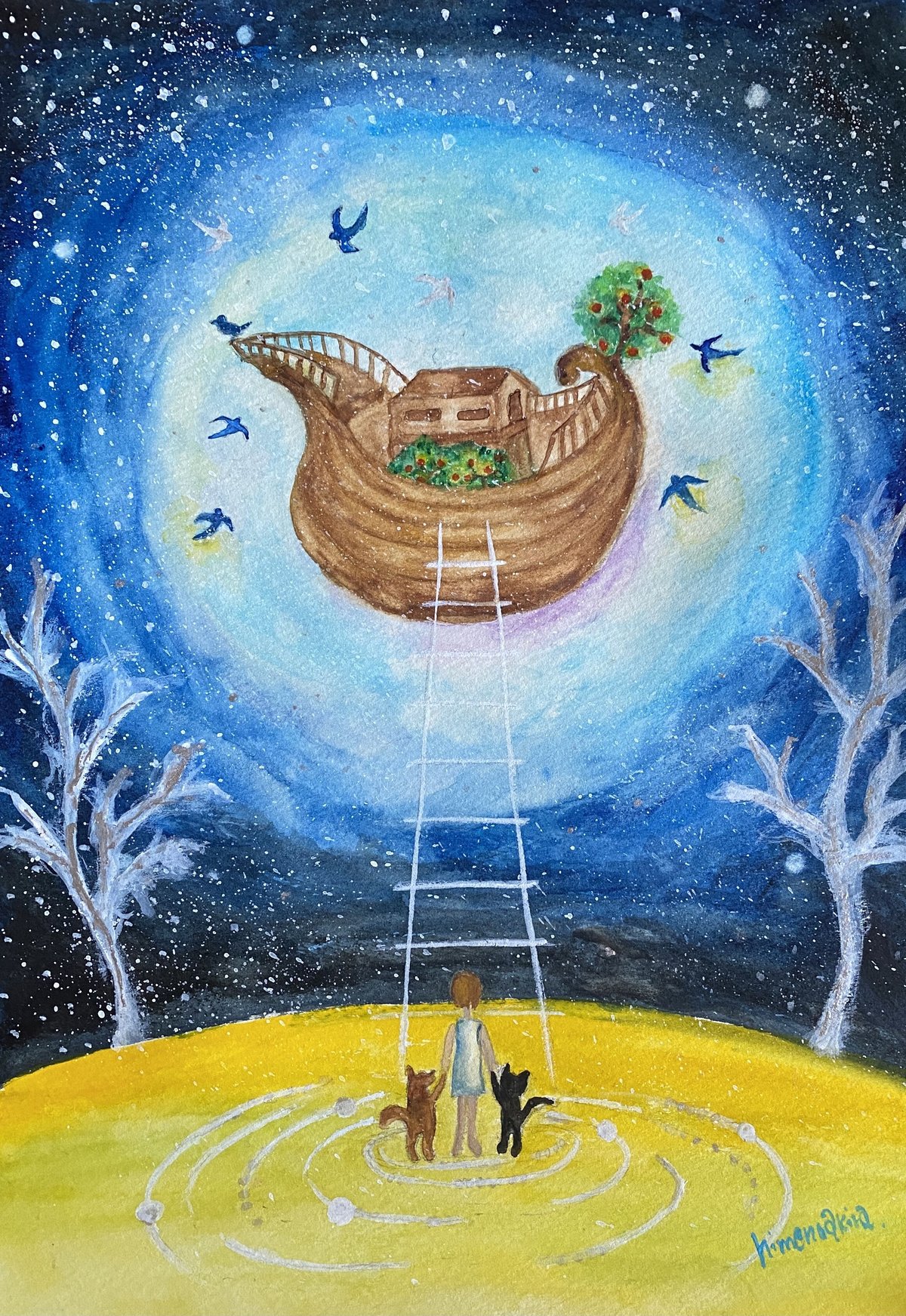 水彩画No.16「宇宙編part3」 | Himeno akira Web Store 水彩画No.16「宇宙編part3」 | Himeno akira Web Store