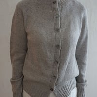 COTTON LILY YARN ROUND NECK CARDIGAN