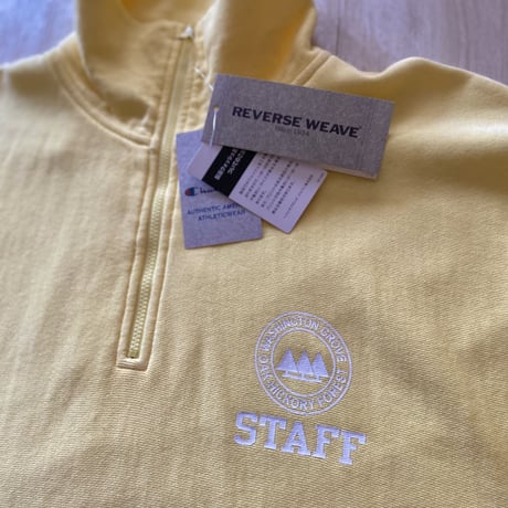 【古着】Champion Reverse Weave Half Zip Shirt(Yellow)