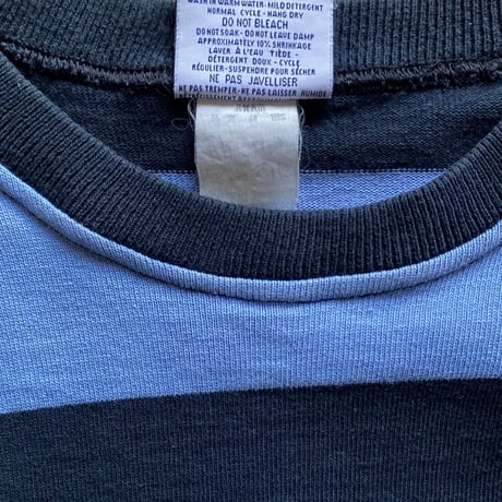 【古着】BARBARIAN Border Crew Neck Shirt