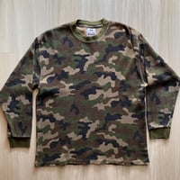 【古着】PRO CLUB Thermal L/S T-Shirt(Camo)