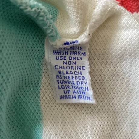 【古着】Polo Ralph Lauren Border Polo Shirt (Made in USA)