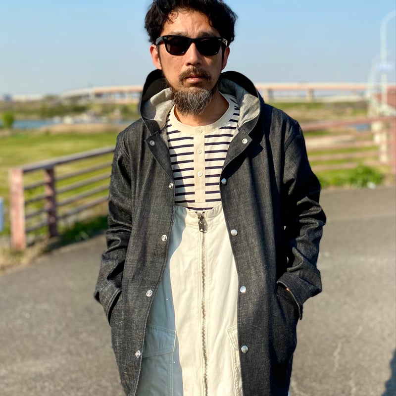 SUNNY & CO 別注フード付きブラックデニムジャケット 別注】Sunny & Co.ブラックデニムパーカー | The Three Goats