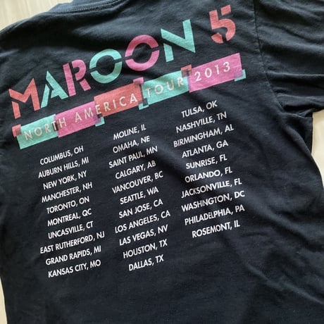 【古着】MAROON 5 T-Shirt(2013 Tour)