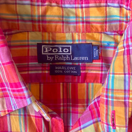 【古着】Polo Dalph Lauren H/S Check Shirt (Marlowe)