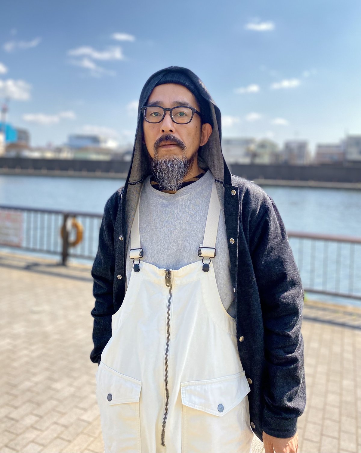 SUNNY & CO 別注フード付きブラックデニムジャケット SUNNY & CO 別注フード付きブラックデニムジャケット