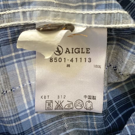 【古着】AIGLE Cotton Check Shirt