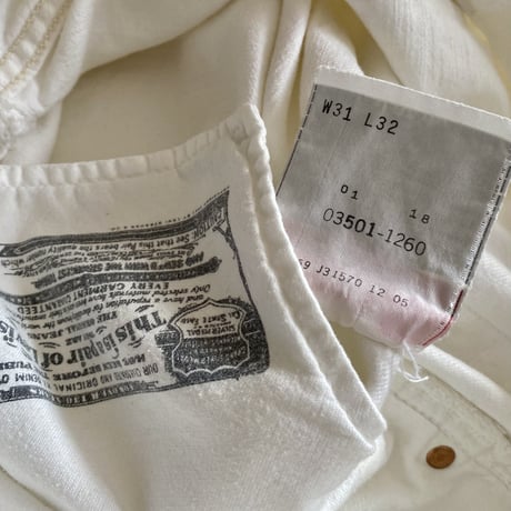 【古着】Levi’s 501 White (00s)