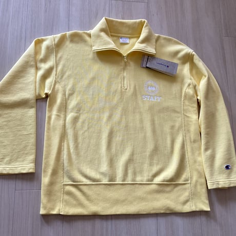 【古着】Champion Reverse Weave Half Zip Shirt(Yellow)