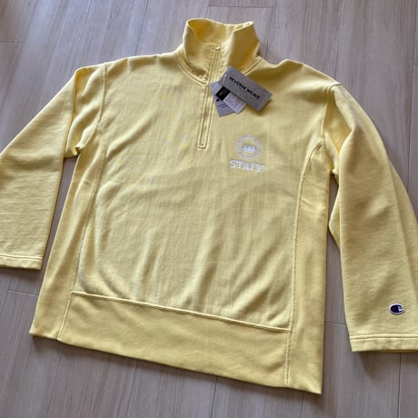 【古着】Champion Reverse Weave Half Zip Shirt(Yellow)
