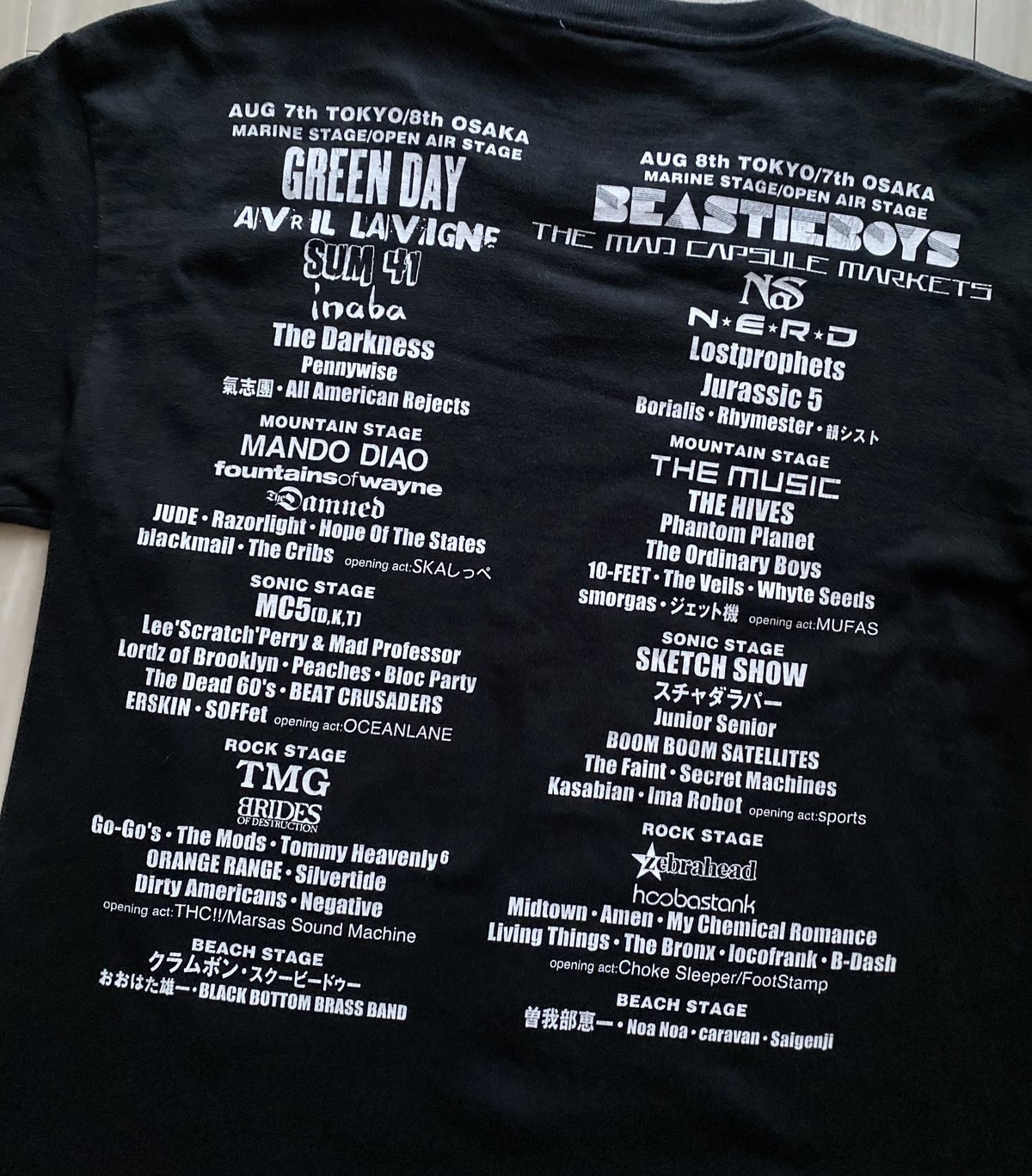 古着】SUMMER SONIC 2004 T-Shirt | The Three Goats