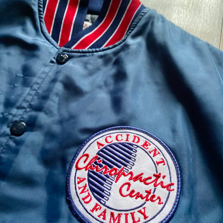【古着】Nylon Varsity Jacket (Made in USA)