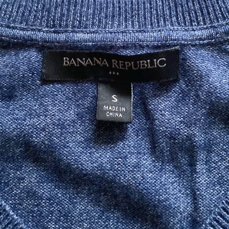 【古着】BANANA REPUBLIC Cotton V‐neck Sweater