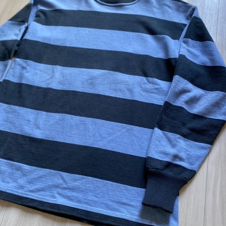 【古着】BARBARIAN Border Crew Neck Shirt