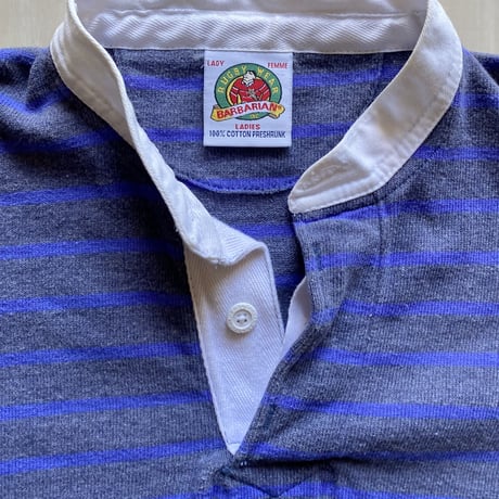 【古着】BARBARIAN Stand Collar Rugby Shirt (Ladies)