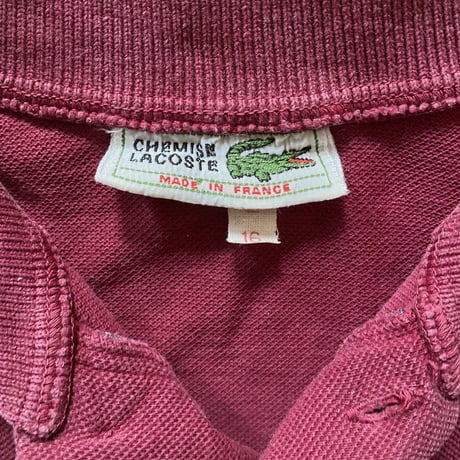 【古着】LACOSTE Polo Shirt (70’s Made in France)
