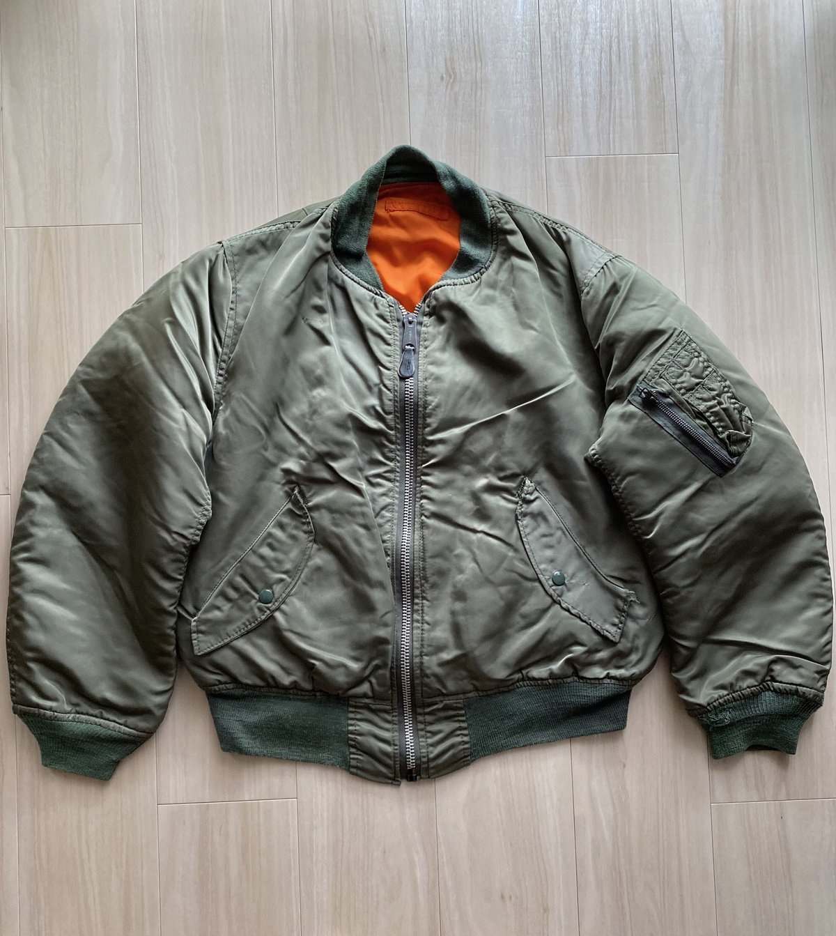 【古着】ALPHA MA-1 (USA製 IDEAL ZIP)