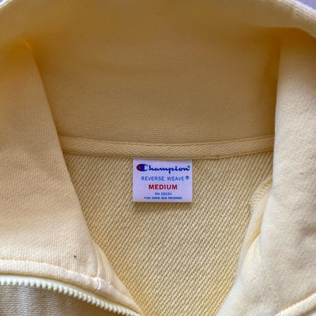 【古着】Champion Reverse Weave Half Zip Shirt(Yellow)