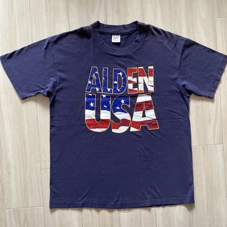 【古着】ALDEN USA Print T-Shirt (anvil 90s Made in USA)