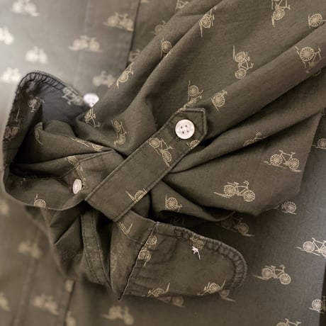 【古着】GAP BICYCLE PATTERN L/S Shirt