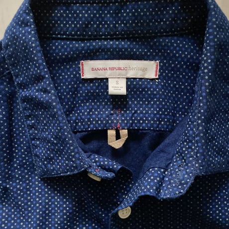 【古着】BANANA REPUBLIC Heritage Dot Pattern Shirt