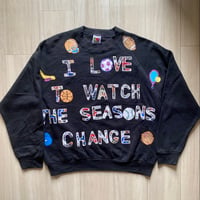 【古着】FRUIT OF THE LOOM Patch Remake Sweat Shirt (Made in USA)