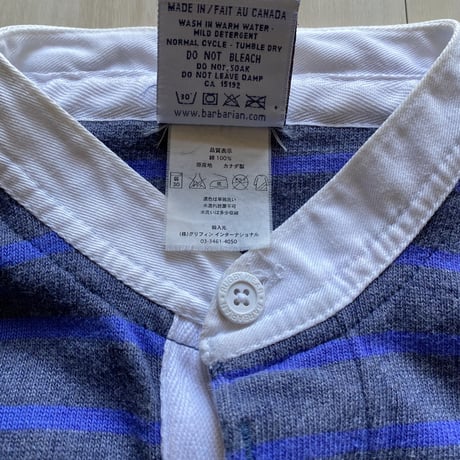 【古着】BARBARIAN Stand Collar Rugby Shirt (Ladies)