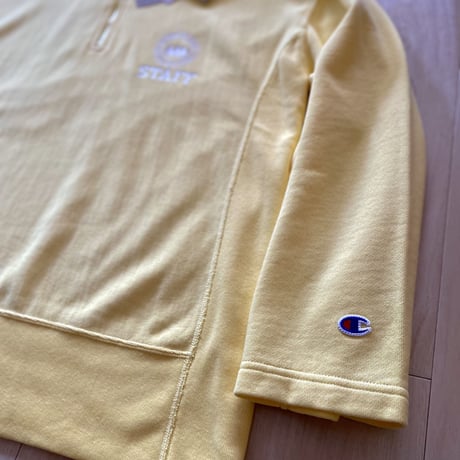 【古着】Champion Reverse Weave Half Zip Shirt(Yellow)