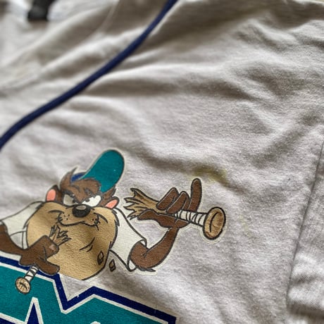 【古着】Seattle Mariners × Looney Tunes Baseball Shirt (90s)