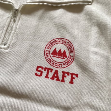 【古着】Champion Reverse Weave Half Zip Shirt (White)