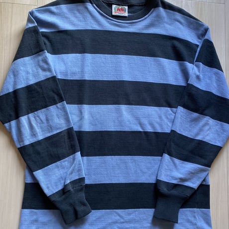【古着】BARBARIAN Border Crew Neck Shirt
